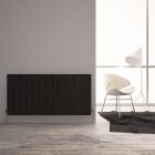 Alt Tag Template: Buy Carisa Monza Aluminium Horizontal Designer Radiator 600mm H x 1230mm W Double Panel - Textured Black by Carisa for only £523.57 in Aluminium Radiators, Carisa Designer Radiators, 6000 to 7000 BTUs Radiators at Main Website Store, Main Website. Shop Now