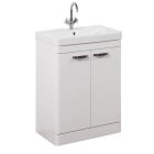 Alt Tag Template: Buy Kartell Floor Standing Ceramic Basin & 2 Door Cabinet 500mm x 460mm, White Gloss by Kartell for only £332.57 in Suites, Furniture, Bathroom Cabinets & Storage, WC & Basin Complete Units, Kartell UK, Basins, Modern WC & Basin Units, Kartell UK Bathrooms, Modern Bathroom Cabinets, Kartell UK Baths at Main Website Store, Main Website. Shop Now