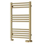 Alt Tag Template: Buy Reina Ottone Brushed Brass Steel Vertical Designer Heated Towel Rail 800mm H x 500mm W, Electric Only - Thermostatic by Reina for only £285.26 in Towel Rails, Electric Thermostatic Towel Rails, Reina, Designer Heated Towel Rails, Electric Thermostatic Towel Rails Vertical, Reina Heated Towel Rails at Main Website Store, Main Website. Shop Now