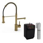 Alt Tag Template: Buy Ellsi Multiuse 3 in 1 Hot Water Kitchen Mixer Tap with Handset, Brushed Gold Finish by Ellsi for only £611.20 in Kitchen, Kitchen Taps, ELLSI Designer Sinks & Taps, ELLSI Hot Water Taps, Instant boiling water tap at Main Website Store, Main Website. Shop Now