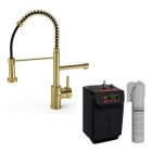 Alt Tag Template: Buy Ellsi Multiuse 3 in 1 Hot Water Kitchen Mixer Tap with Handset, Brushed Brass Finish by Ellsi for only £611.20 in Kitchen, Kitchen Taps, ELLSI Designer Sinks & Taps, ELLSI Hot Water Taps, Instant boiling water tap at Main Website Store, Main Website. Shop Now