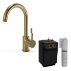 Alt Tag Template: Buy Ellsi Industrial Single Lever 3 in 1 Instant Hot Water Kitchen Tap, Brushed Gold Finish by Ellsi for only £523.20 in Kitchen, Kitchen Taps, ELLSI Designer Sinks & Taps, ELLSI Hot Water Taps, Instant boiling water tap at Main Website Store, Main Website. Shop Now