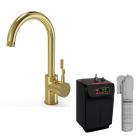 Alt Tag Template: Buy Ellsi Industrial Single Lever 3 in 1 Instant Hot Water Kitchen Tap, Brushed Brass Finish by Ellsi for only £523.20 in Kitchen, Kitchen Taps, ELLSI Designer Sinks & Taps, ELLSI Hot Water Taps, Instant boiling water tap at Main Website Store, Main Website. Shop Now