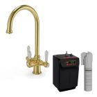 Alt Tag Template: Buy Ellsi Traditional Cruciform 3-in1 Hot Water Kitchen Sink Tap, Brushed Brass Finish by Ellsi for only £523.20 in ELLSI Designer Sinks & Taps, ELLSI Hot Water Taps, Instant boiling water tap at Main Website Store, Main Website. Shop Now