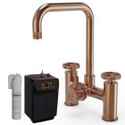 Alt Tag Template: Buy Ellsi Industrial bridge 3 in 1 Instant Hot Water Kitchen Sink Tap, Brushed Copper Finish by Ellsi for only £611.20 in Kitchen, Kitchen Taps, ELLSI Designer Sinks & Taps, ELLSI Hot Water Taps, Instant boiling water tap at Main Website Store, Main Website. Shop Now