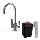 Alt Tag Template: Buy Ellsi Traditional Cruciform 3-in1 Hot Water Kitchen Sink Tap with Black Ceramic Levers, Chrome Finish by Ellsi for only £496.00 in ELLSI Designer Sinks & Taps, ELLSI Hot Water Taps, Instant boiling water tap at Main Website Store, Main Website. Shop Now