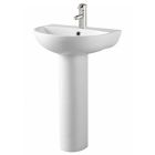 Alt Tag Template: Buy Kartell K-Vit Kameo 500mm Single Tap Hole Basin with Full Pedestal, White by Kartell for only £161.71 in Suites, Basins, Kartell UK, Toilets and Basin Suites, Kartell UK Bathrooms, Pedestal Basins, Kartell UK Baths, Kartell UK - Toilets at Main Website Store, Main Website. Shop Now