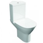 Alt Tag Template: Buy Kartell K-Vit Project Round C/C WC Pan With Corner Cistern & Soft Close Seat, White by Kartell for only £316.00 in Suites, Kartell UK, Toilets, Corner Toilets, Close Coupled Toilets at Main Website Store, Main Website. Shop Now