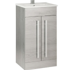 Alt Tag Template: Buy Kartell F/S 2 Door Vanity with Mid Depth Ceramic Basin 500mm x 390mm, Silver Oak by Kartell for only £297.64 in Suites, Furniture, Bathroom Cabinets & Storage, WC & Basin Complete Units, Bathroom Vanity Units, Kartell UK, Basins, Modern Vanity Units, Modern WC & Basin Units, Kartell UK Bathrooms, Modern Bathroom Cabinets, Kartell UK Baths at Main Website Store, Main Website. Shop Now
