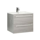 Alt Tag Template: Buy Kartell Wall Mounted 2 Drawer Cabinet & Ceramic Basin 600mm x 450mm, Silver Oak by Kartell for only £363.54 in Suites, Furniture, Bathroom Cabinets & Storage, WC & Basin Complete Units, Kartell UK, Basins, Modern WC & Basin Units, Kartell UK Bathrooms, Modern Bathroom Cabinets, Kartell UK Baths at Main Website Store, Main Website. Shop Now