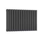 Alt Tag Template: Buy Reina Neva Steel Anthracite Double Panel Horizontal Designer Radiator 550mm H x 1416mm W - Electric Only - Standard by Reina for only £546.95 in Shop By Brand, Radiators, Electric Radiators, Reina, Electric Standard Radiators, Electric Standard Radiators Horizontal at Main Website Store, Main Website. Shop Now