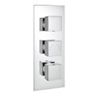Alt Tag Template: Buy Kartell SHO024PR Plan Triple Square Concealed Thermostatic Shower Valve, Chrome by Kartell for only £177.00 in Showers, Kartell UK, Showers, Shower Valves, Kartell UK Bathrooms, Concealed Shower Valves, Kartell Valves and Accessories at Main Website Store, Main Website. Shop Now