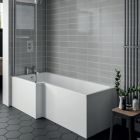 Alt Tag Template: Buy Kartell BAT156EL K-Vit L Shaped Right Hand Square Shower Bath 850 H x 1800 W by Kartell for only £219.00 in Baths, Furniture, Bathroom Vanity Units, Bathroom Cabinets & Storage, Wall Mounted Vanity Units, Modern Vanity Units, Modern Bathroom Cabinets at Main Website Store, Main Website. Shop Now
