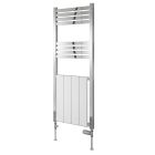 Alt Tag Template: Buy Reina York Vertical Chrome/White Aluminium Traditional Towel Rail Radiator 1200mm H x 485mm W, Dual Fuel - Thermostatic by Reina for only £707.76 in Shop By Brand, Towel Rails, Reina, Traditional Heated Towel Rails, Floor Standing Traditional Heated Towel Rails, Reina Heated Towel Rails at Main Website Store, Main Website. Shop Now