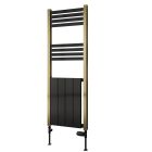 Alt Tag Template: Buy Reina York Vertical Gold/Black Aluminium Traditional Towel Rail Radiator 1200mm H x 485mm W, Dual Fuel - Standard by Reina for only £677.76 in Shop By Brand, Towel Rails, Reina, Traditional Heated Towel Rails, Floor Standing Traditional Heated Towel Rails, Reina Heated Towel Rails at Main Website Store, Main Website. Shop Now