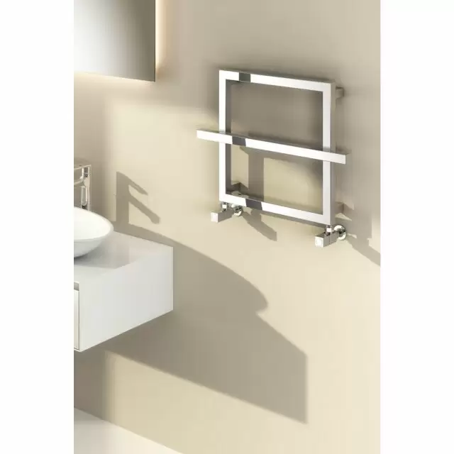 Alt Tag Template: Buy Reina Lago 1 Steel Chrome Designer Heated Towel Rail 450mm H x 600mm W Central Heating by Reina for only £141.73 in 0 to 1500 BTUs Towel Rail, Chrome Designer Heated Towel Rails at Main Website Store, Main Website. Shop Now