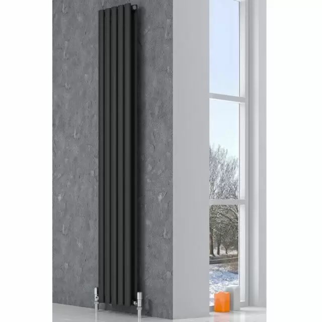 Alt Tag Template: Buy Reina Neva Steel Anthracite Vertical Designer Radiator 1500mm H x 413mm W Double Panel by Reina for only £273.49 in 3500 to 4000 BTUs Radiators, Reina Designer Radiators at Main Website Store, Main Website. Shop Now
