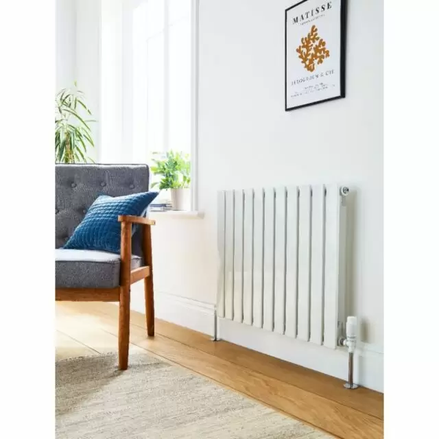 Alt Tag Template: Buy Kartell Boston Double Designer Horizontal Radiator 600mm H x 1190mm W - White by Kartell for only £214.20 in Autumn Sale, Radiators, View All Radiators, Kartell UK, Designer Radiators, Kartell UK Radiators, Horizontal Designer Radiators, White Horizontal Designer Radiators at Main Website Store, Main Website. Shop Now