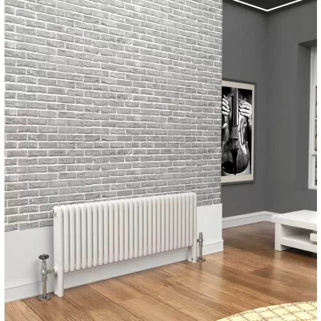 Alt Tag Template: Buy TradeRad Premium White 3 Column Horizontal Radiator 600mm H x 1284mm W by TradeRad for only £429.48 in Autumn Sale, Radiators, Column Radiators, Horizontal Column Radiators, White Horizontal Column Radiators at Main Website Store, Main Website. Shop Now