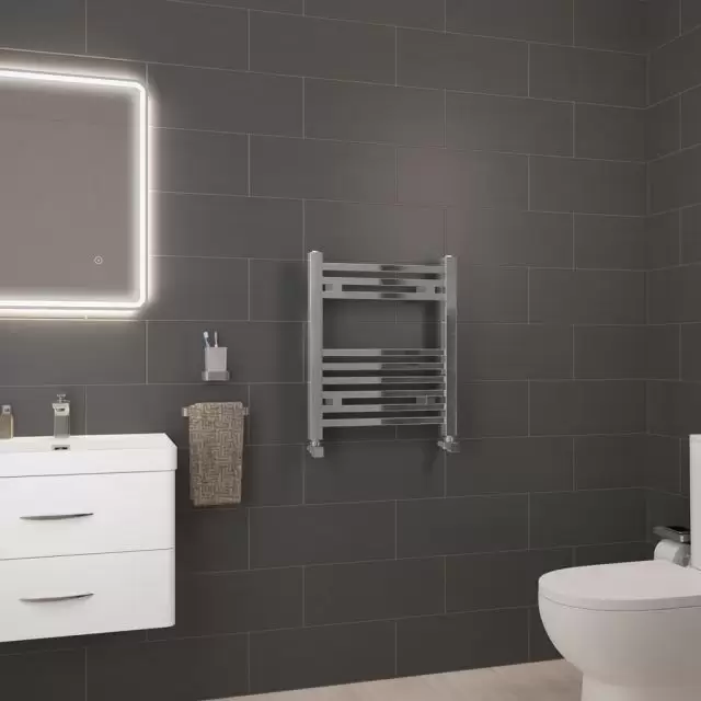 Alt Tag Template: Buy Eastbrook Biava Square Steel Chrome Heated Towel Rail 600mm H x 400mm W Electric Only - Standard by Eastbrook for only £299.39 in Eastbrook Co., Electric Standard Ladder Towel Rails, Chrome Electric Heated Towel Rails at Main Website Store, Main Website. Shop Now