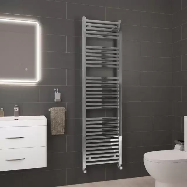 Alt Tag Template: Buy Eastbrook Biava Square Steel Chrome Heated Towel Rail 1800mm H x 500mm W Dual Fuel - Standard by Eastbrook for only £766.59 in Eastbrook Co., Dual Fuel Standard Towel Rails at Main Website Store, Main Website. Shop Now