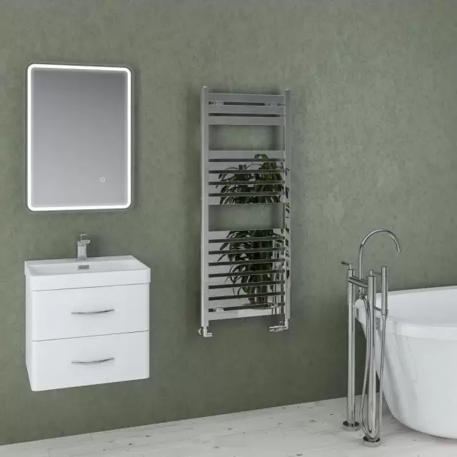 Alt Tag Template: Buy Eastbrook Staverton Steel Chrome Heated Towel Rail 1200mm H x 500mm W Electric Only - Thermostatic by Eastbrook for only £475.23 in Eastbrook Co., Electric Thermostatic Towel Rails Vertical at Main Website Store, Main Website. Shop Now