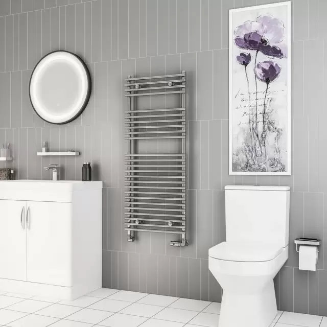 Alt Tag Template: Buy Eastbrook Biava Tube on Tube Steel Chrome Heated Towel Rail 1200mm H x 400mm W Central Heating by Eastbrook for only £291.90 in Eastbrook Co., 0 to 1500 BTUs Towel Rail at Main Website Store, Main Website. Shop Now