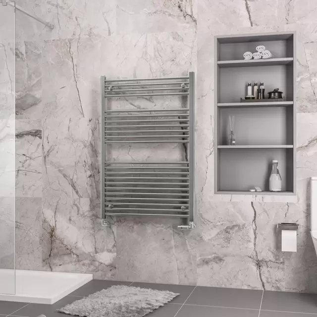 Alt Tag Template: Buy Eastbrook Biava Straight Multirail Steel Chrome Heated Towel Rail 1118mm H x 600mm W Dual Fuel - Thermostatic by Eastbrook for only £405.02 in Eastbrook Co., Dual Fuel Thermostatic Towel Rails at Main Website Store, Main Website. Shop Now