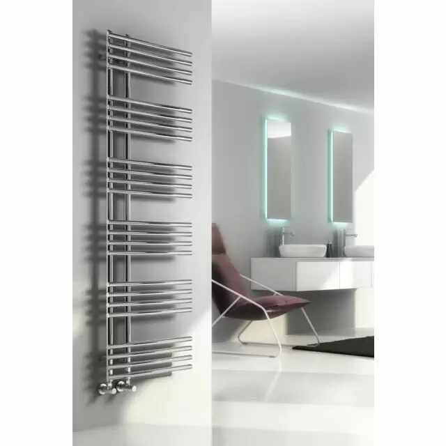 Alt Tag Template: Buy Reina Elisa Steel Chrome Designer Heated Towel Rail 1550mm H x 500mm W Electric Only - Standard by Reina for only £395.87 in Electric Standard Designer Towel Rails at Main Website Store, Main Website. Shop Now