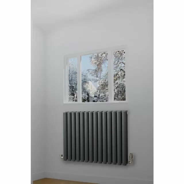 Alt Tag Template: Buy MaxtherM Eliptical Tube Single Panel Horizontal Designer Radiator 600mm High x 584mm Wide, Anthracite - 1186 BTU's by MaxtherM for only £182.28 in Radiators, SALE, MaxtherM, Designer Radiators, Maxtherm Designer Radiators, Horizontal Designer Radiators, Anthracite Horizontal Designer Radiators at Main Website Store, Main Website. Shop Now
