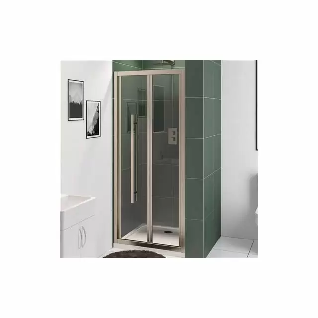 Alt Tag Template: Buy Eastbrook Vantage Shower Bi-Fold Door, Brushed Brass by Eastbrook for only £602.40 in Eastbrook Co. at Main Website Store, Main Website. Shop Now