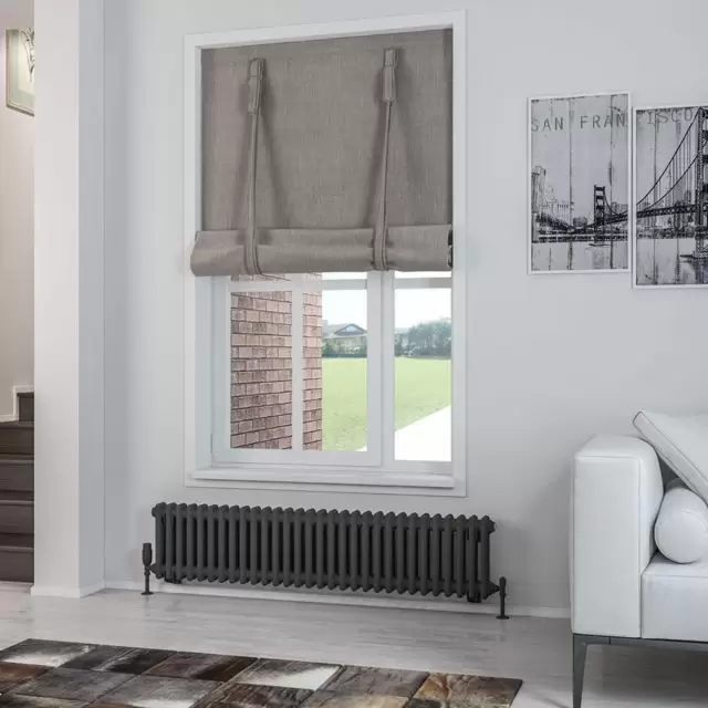 Alt Tag Template: Buy Eastbrook Rivassa Steel Matt Anthracite 2 Column Horizontal Radiator 300mm H x 1373mm W Electric Only - Thermostatic by Eastbrook for only £656.74 in Eastbrook Co., Electric Thermostatic Horizontal Radiators at Main Website Store, Main Website. Shop Now