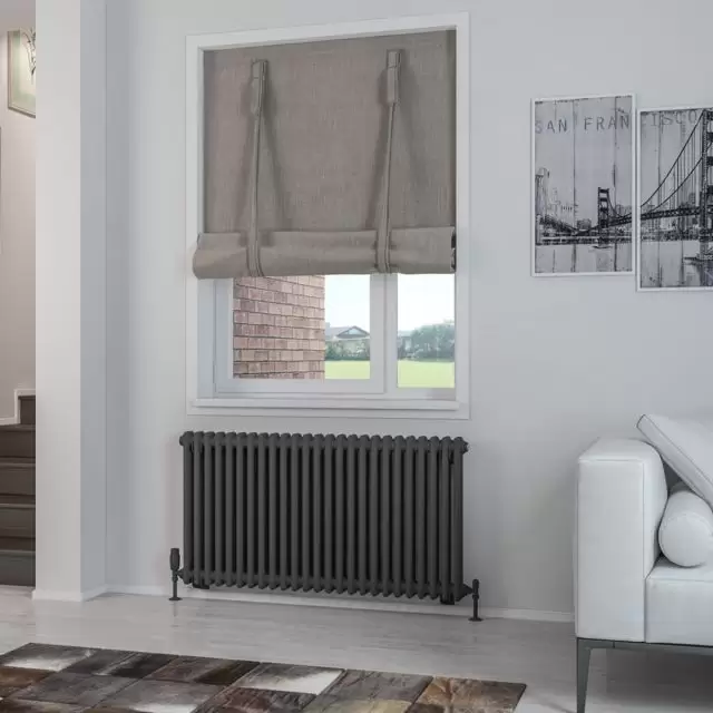 Alt Tag Template: Buy Eastbrook Rivassa Steel Matt Anthracite 2 Column Horizontal Radiator 600mm H x 1148mm W Electric Only - Thermostatic by Eastbrook for only £687.20 in Eastbrook Co., Electric Thermostatic Horizontal Radiators at Main Website Store, Main Website. Shop Now