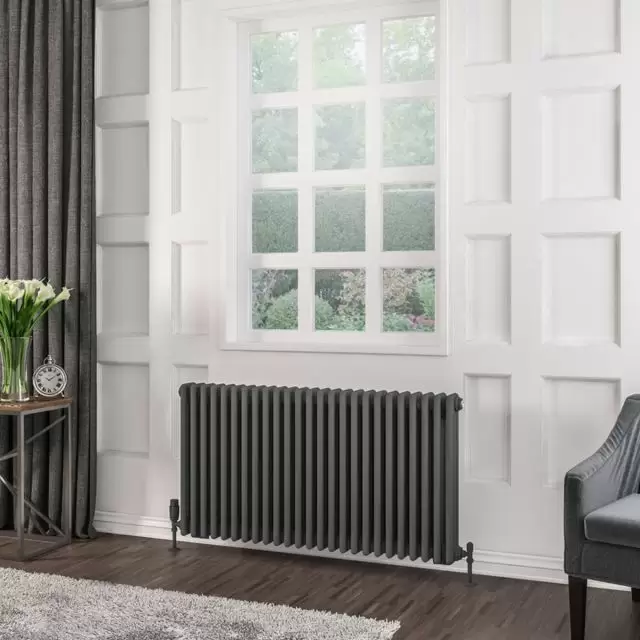 Alt Tag Template: Buy Eastbrook Rivassa Steel Matt Anthracite 3 Column Horizontal Radiator 600mm H x 1148mm W Electric Only - Thermostatic by Eastbrook for only £716.77 in Eastbrook Co., Electric Thermostatic Horizontal Radiators at Main Website Store, Main Website. Shop Now