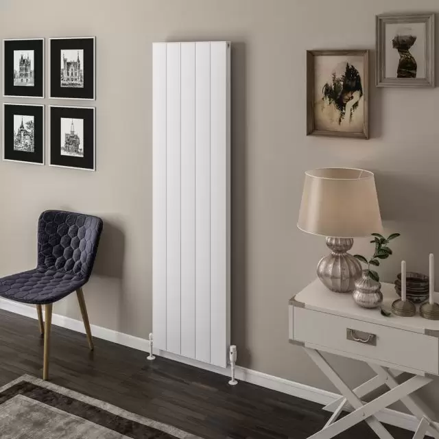 Alt Tag Template: Buy Eastbrook Vesima Matt White Aluminium Vertical Designer Radiator 1800mm H x 503mm W Electric Only - Standard by Eastbrook for only £650.43 in Eastbrook Co., Electric Standard Radiators Vertical at Main Website Store, Main Website. Shop Now