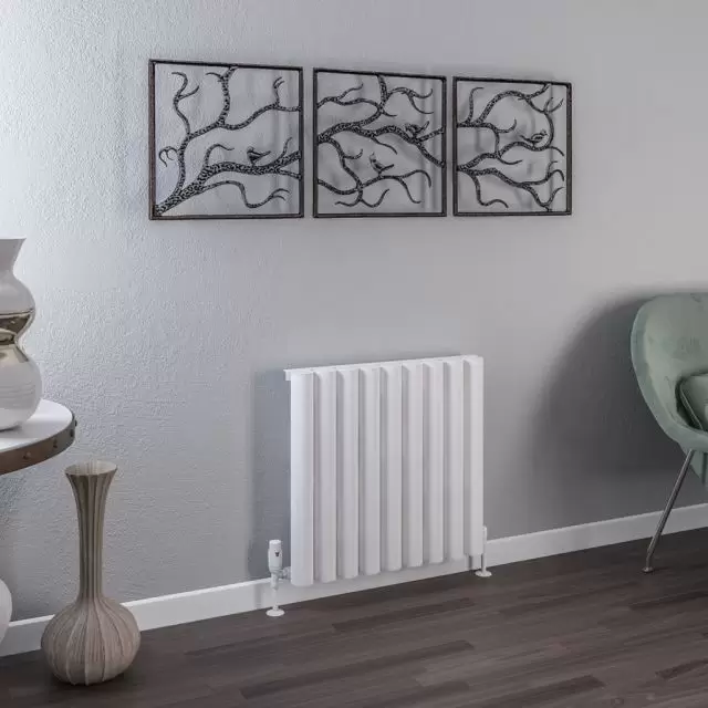 Alt Tag Template: Buy Eastbrook Burford Horizontal Aluminium Radiator 600mm x 625mm Matt White - Dual Fuel Thermostatic by Eastbrook for only £572.45 in Radiators, View All Radiators, Eastbrook Co. at Main Website Store, Main Website. Shop Now