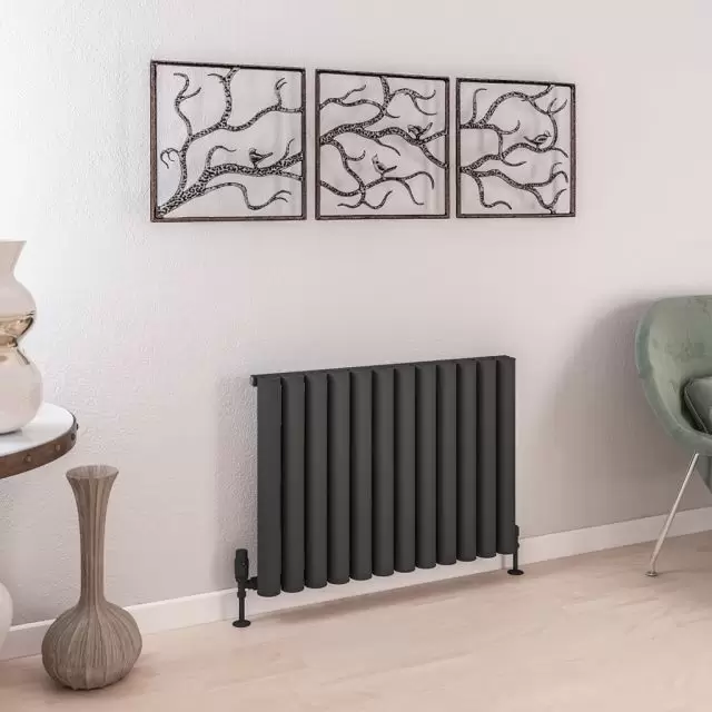 Alt Tag Template: Buy Eastbrook Burford Horizontal Aluminium Radiator 600mm H x 1045mm W Matt Anthracite - Dual Fuel Thermostatic by Eastbrook for only £819.74 in Eastbrook Co., Dual Fuel Thermostatic Horizontal Radiators at Main Website Store, Main Website. Shop Now