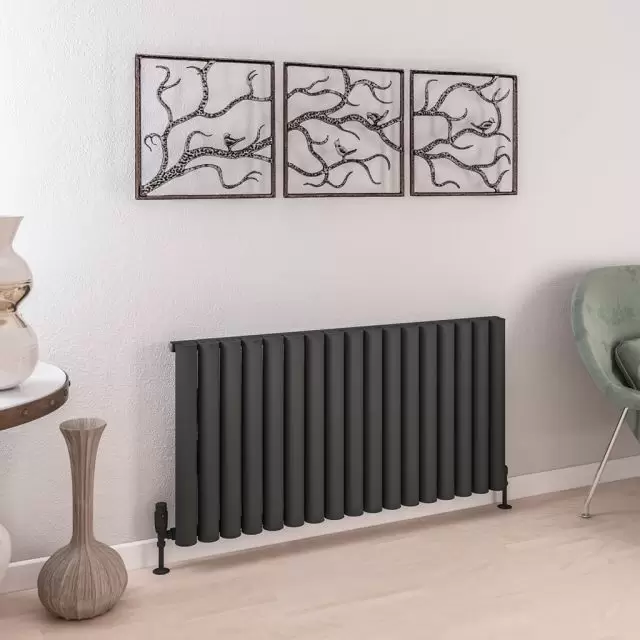 Alt Tag Template: Buy Eastbrook Burford Horizontal Aluminium Radiator 600mm H x 1185mm W Matt Anthracite - Electric Only Thermostatic by Eastbrook for only £836.80 in Eastbrook Co., Electric Thermostatic Horizontal Radiators at Main Website Store, Main Website. Shop Now
