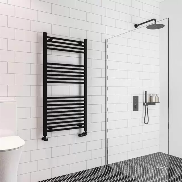 Alt Tag Template: Buy Eastbrook Wingrave Steel Matt Black Straight Heated Towel Rail 1200mm H x 600mm W Dual Fuel - Standard by Eastbrook for only £236.29 in Towel Rails, Eastbrook Co., Heated Towel Rails Ladder Style, Dual Fuel Standard Towel Rails, Eastbrook Co. Heated Towel Rails, Black Ladder Heated Towel Rails at Main Website Store, Main Website. Shop Now