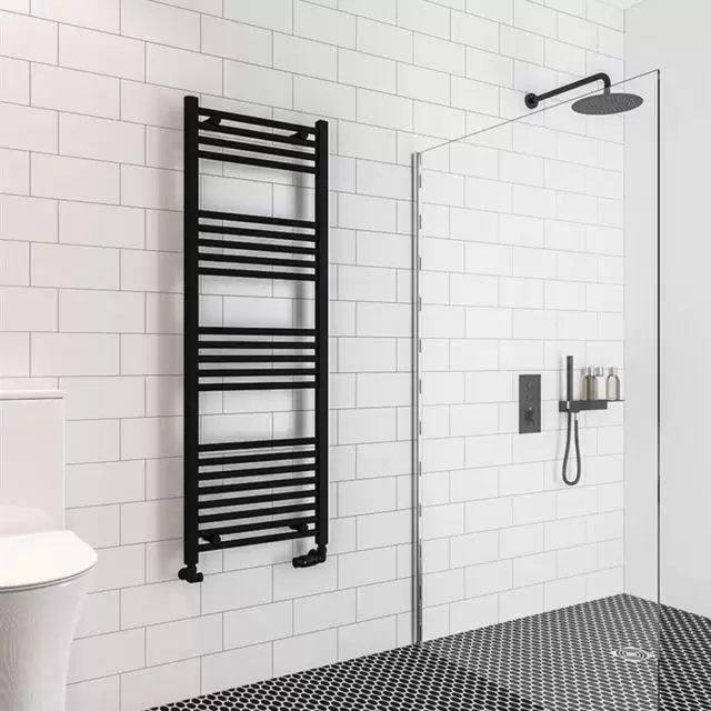 Alt Tag Template: Buy Eastbrook Wingrave Steel Matt Black Straight Heated Towel Rail 1400mm H x 500mm W Dual Fuel - Thermostatic by Eastbrook for only £264.35 in Towel Rails, Dual Fuel Towel Rails, Eastbrook Co., Heated Towel Rails Ladder Style, Dual Fuel Thermostatic Towel Rails, Eastbrook Co. Heated Towel Rails, Black Ladder Heated Towel Rails at Main Website Store, Main Website. Shop Now