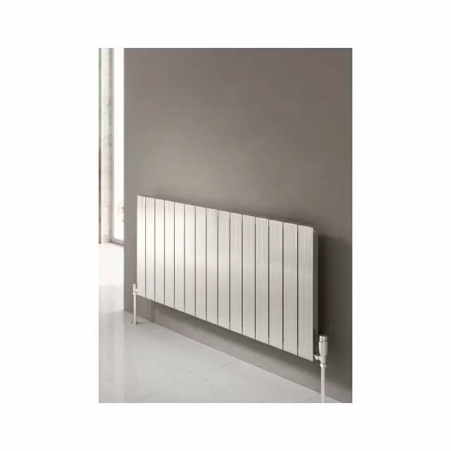 Alt Tag Template: Buy Reina Polito Aluminium Horizontal Radiator 600mm H x 1256mm W Polished Dual Fuel Thermostatic by Reina for only £506.48 in Reina, Dual Fuel Thermostatic Horizontal Radiators at Main Website Store, Main Website. Shop Now