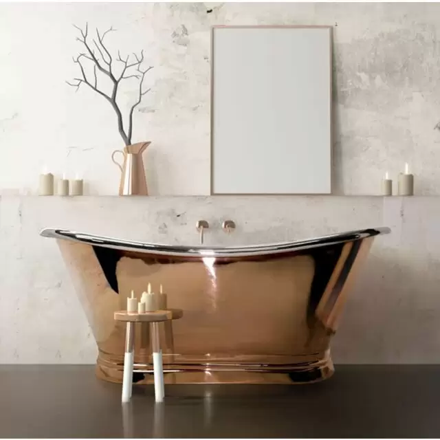 Alt Tag Template: Buy BC Designs Copper & Nickel Freestanding Boat Bath 1700mm x 725mm by BC Designs for only £4,054.00 in Autumn Sale, January Sale, Baths, BC Designs, BC Designs Baths, Modern Freestanding Baths, Bc Designs Freestanding Baths at Main Website Store, Main Website. Shop Now