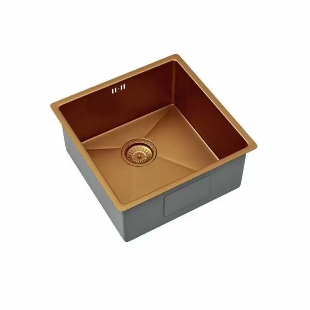 Alt Tag Template: Buy Ellsi Elite Single Bowl Inset or Undermounted Stainless Steel Kitchen Sink & Waste Copper by Ellsi for only £314.54 in ELLSI Designer Sinks & Taps, Copper Kitchen Sinks, ELLSI Kitchen Sinks at Main Website Store, Main Website. Shop Now