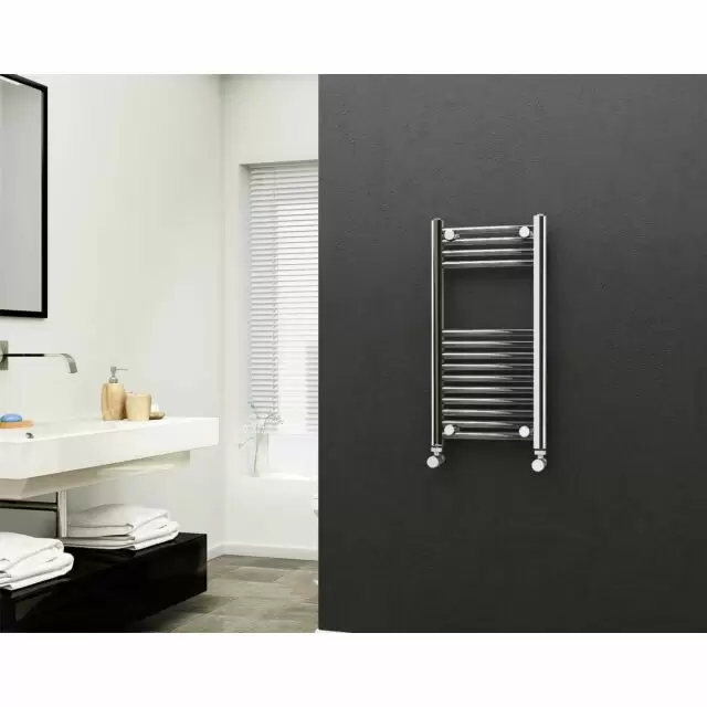Alt Tag Template: Buy Eastgate 22mm Steel Straight Chrome Heated Towel Rail 800mm H x 400mm W - Dual Fuel - Thermostatic, 1100 BTUs by Eastgate for only £262.34 in Dual Fuel Thermostatic Towel Rails at Main Website Store, Main Website. Shop Now