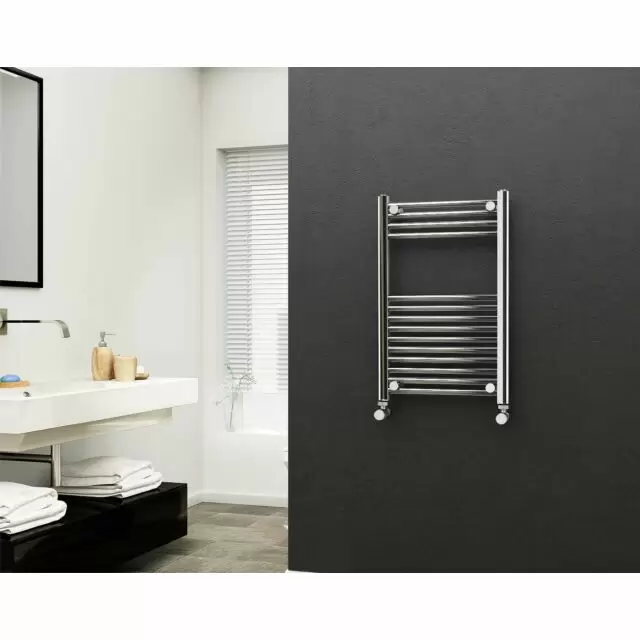 Alt Tag Template: Buy Eastgate 22mm Steel Straight Chrome Heated Towel Rail 800mm H x 500mm W - Dual Fuel - Thermostatic, 1302 BTUs by Eastgate for only £268.64 in Dual Fuel Thermostatic Towel Rails at Main Website Store, Main Website. Shop Now