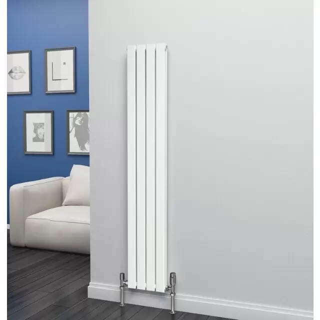 Alt Tag Template: Buy Eastgate Eben Steel White Vertical Designer Radiator 1600mm H x 272mm W Double Panel - Central Heating by Eastgate for only £202.17 in 3000 to 3500 BTUs Radiators, White Vertical Designer Radiators at Main Website Store, Main Website. Shop Now