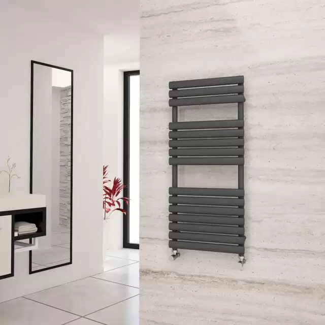 Alt Tag Template: Buy Eastgate Eclipse Anthracite Designer Towel Rail 1120mm H x 500mm W - Electric Only - Standard by Eastgate for only £252.40 in Electric Standard Designer Towel Rails at Main Website Store, Main Website. Shop Now