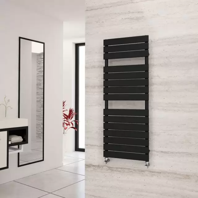 Alt Tag Template: Buy Eastgate Liso Black Flat Tube Designer Towel Rail 1292mm H x 500mm W - Central Heating by Eastgate for only £172.82 in 2000 to 2500 BTUs Towel Rails, Black Ladder Heated Towel Rails, Eastgate Heated Towel Rails, Eastgate Liso Designer Heated Towel Rails at Main Website Store, Main Website. Shop Now