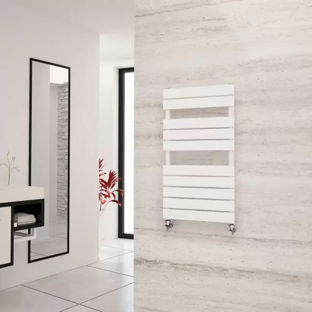 Alt Tag Template: Buy Eastgate Liso White Flat Tube Designer Towel Rail by Eastgate for only £123.10 in Huge Savings, SALE, White Designer Heated Towel Rails, Eastgate Heated Towel Rails, Eastgate Liso Designer Heated Towel Rails at Main Website Store, Main Website. Shop Now