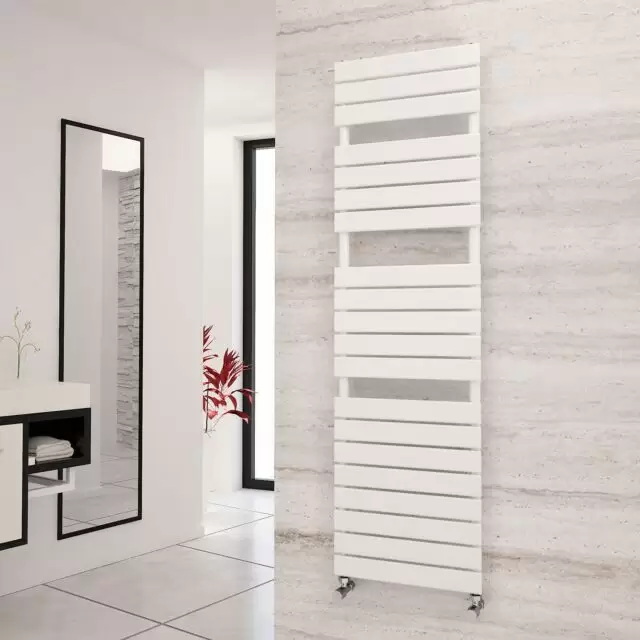 Alt Tag Template: Buy Eastgate Liso White Flat Tube Designer Towel Rail 1748mm H x 500mm W - Electric Only - Thermostatic by Eastgate for only £319.54 in Eastgate Heated Towel Rails, Eastgate Liso Designer Heated Towel Rails at Main Website Store, Main Website. Shop Now